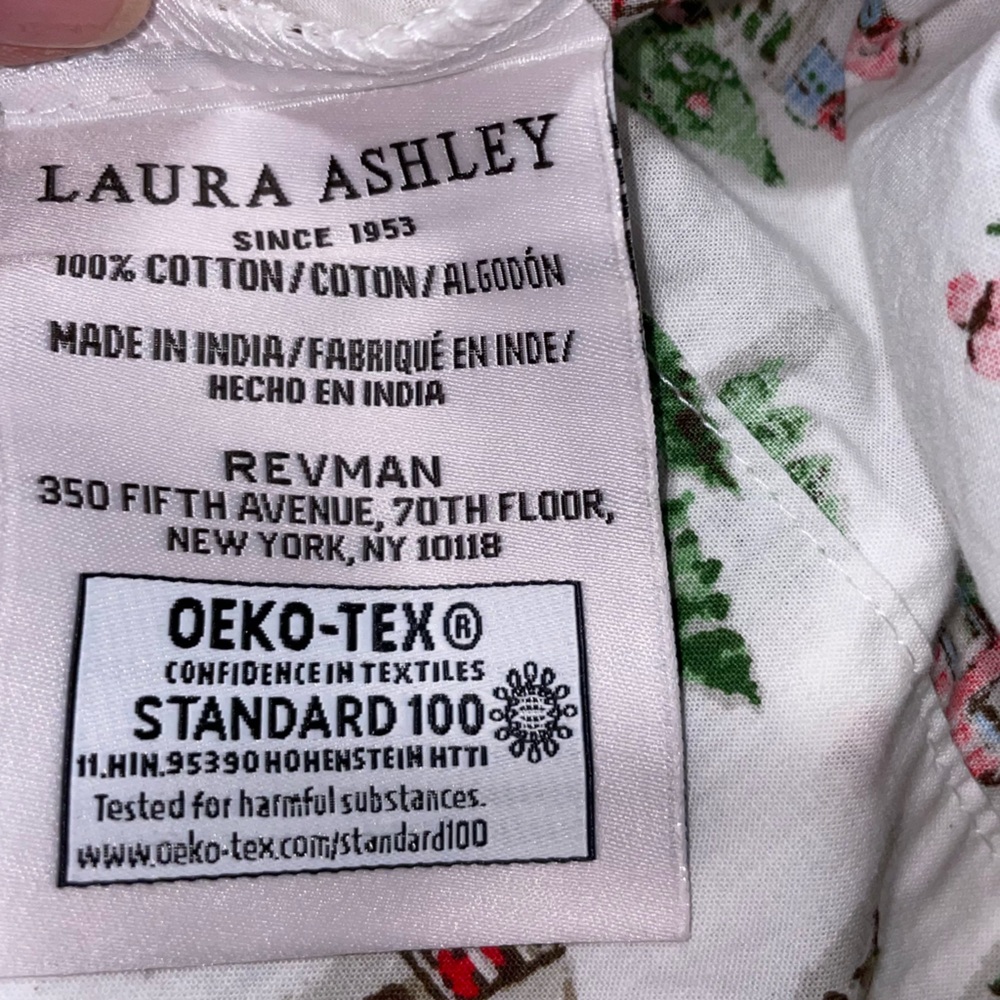Vintage Laura Ashley Christmas Pillowcase Cotton - Picture 8 of 8